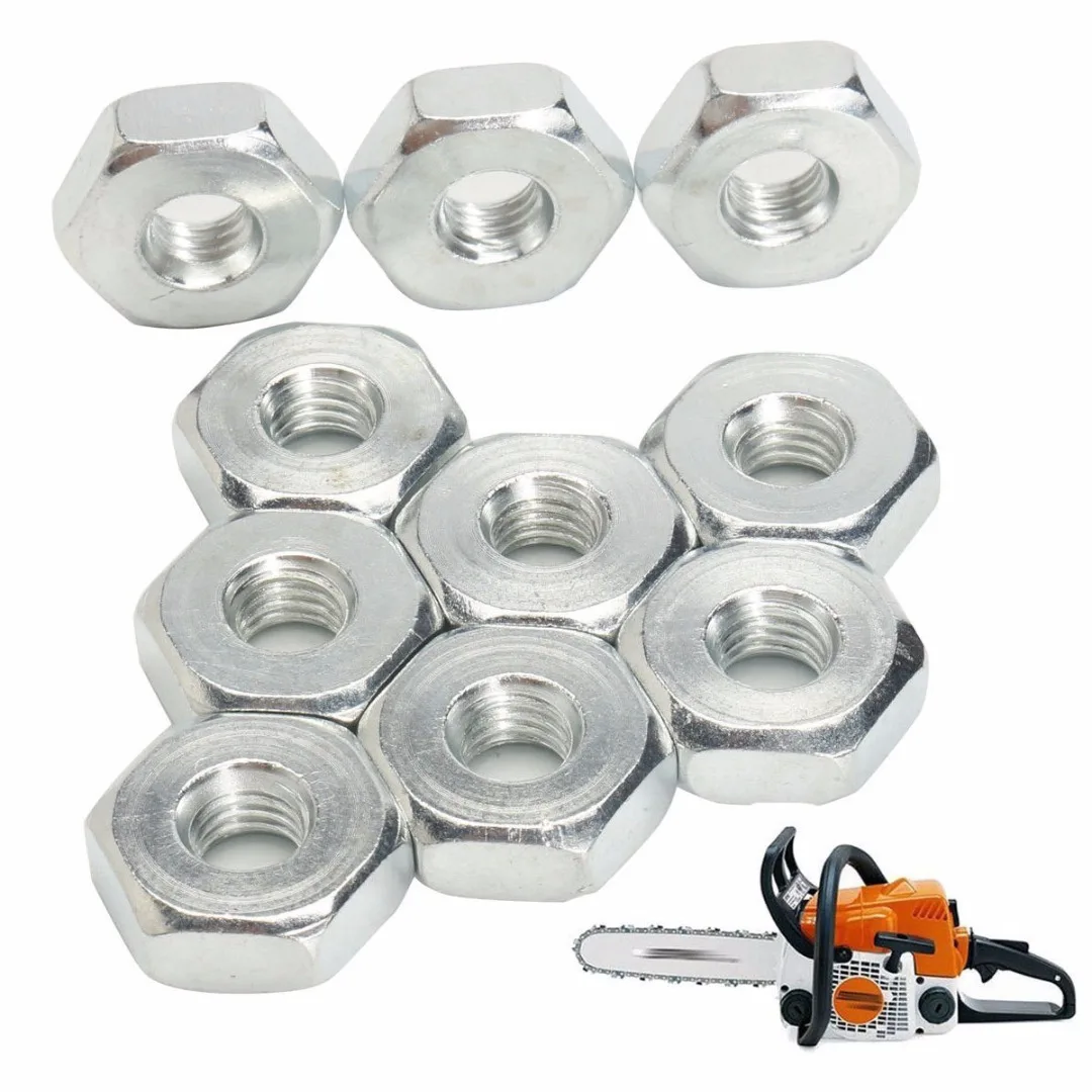 Mayitr 10 PCS Guide Bar Nut For MS180 MS250 MS381 MS361 MS440 MS660 Chainsaw Replacement