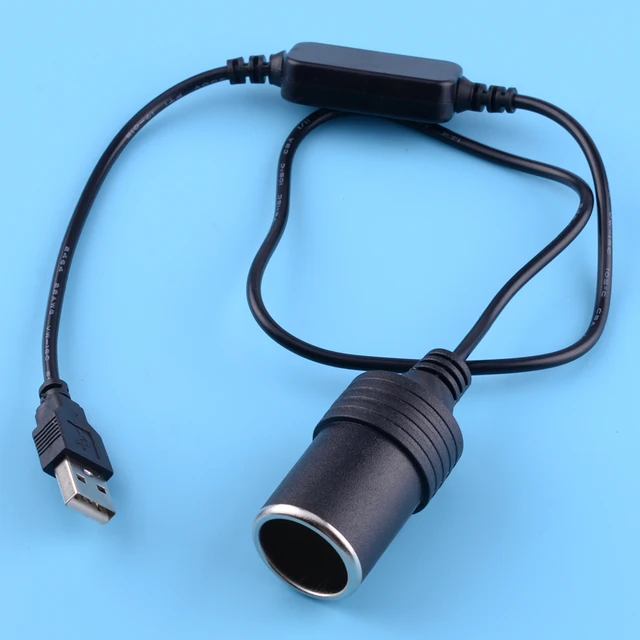 Allume-cigare USB 5V 2A à 12V, 1 pièce, prise USB mâle à femelle,  convertisseur adaptateur allume-cigare, accessoires électroniques de  voiture - AliExpress