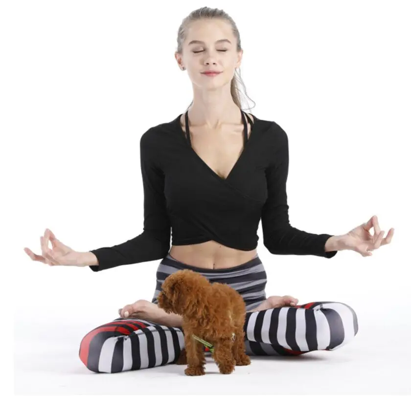 

Long Sleeves Deep V Neck Yoga T-shirt Feminino Sports Fitness Workout Running Crop Tops Gym Dance Top Jerseys Yoga Shirt Women