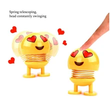 Shaking Head Toys car decoration expression creative cute doll shaking head decoration gift jewelry spring shaking head doll premium new funny spring man emoji emotion face expression figure shaking head doll for children toys gifts car decor supplies