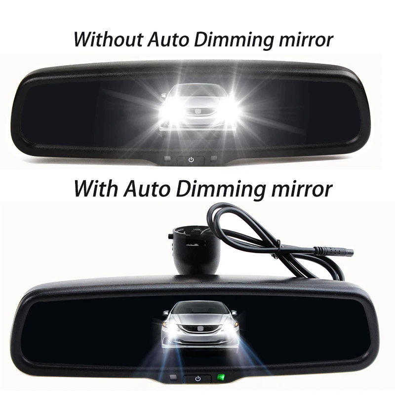 HaiSunny 4," авто затемнение внутреннее зеркало заднего вида монитор с оригинальным кронштейном динамическая траектория треков камера заднего вида
