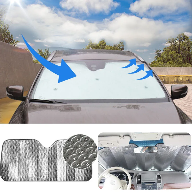 

SHDLIFE Car Windshield Sunshade Window Sun Shade Visor Covers For Kia Rio 3 2 Santa fe i20 i30 ix35 Hyundai Honda Nissan Toyota