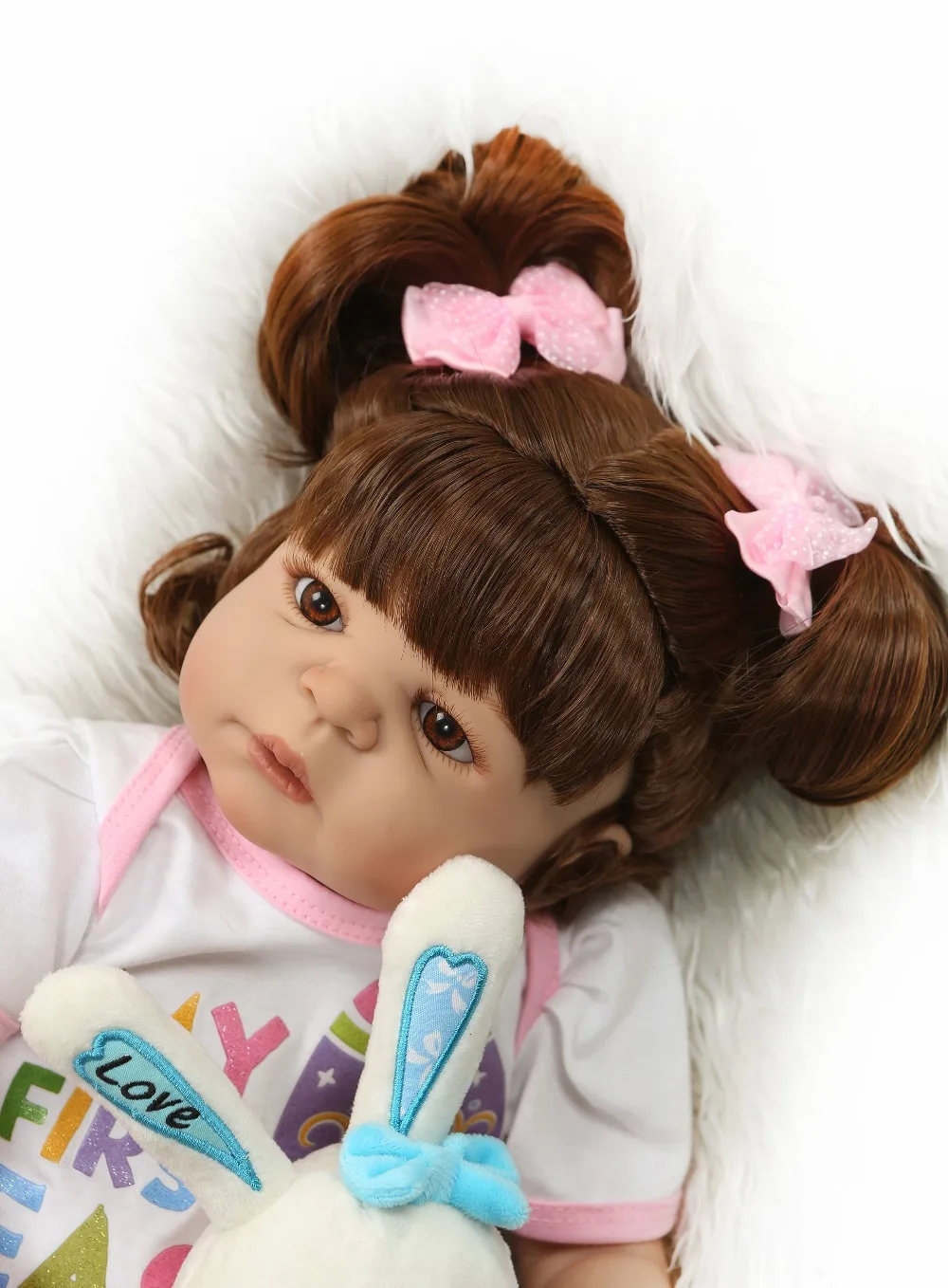 NPK 56 см полный корпус силиконовая девочка реборн младенец кукла Ванна игрушка Реалистичная новорожденная Детская кукла «Принцесса» Bonecas Bebes Reborn Menina