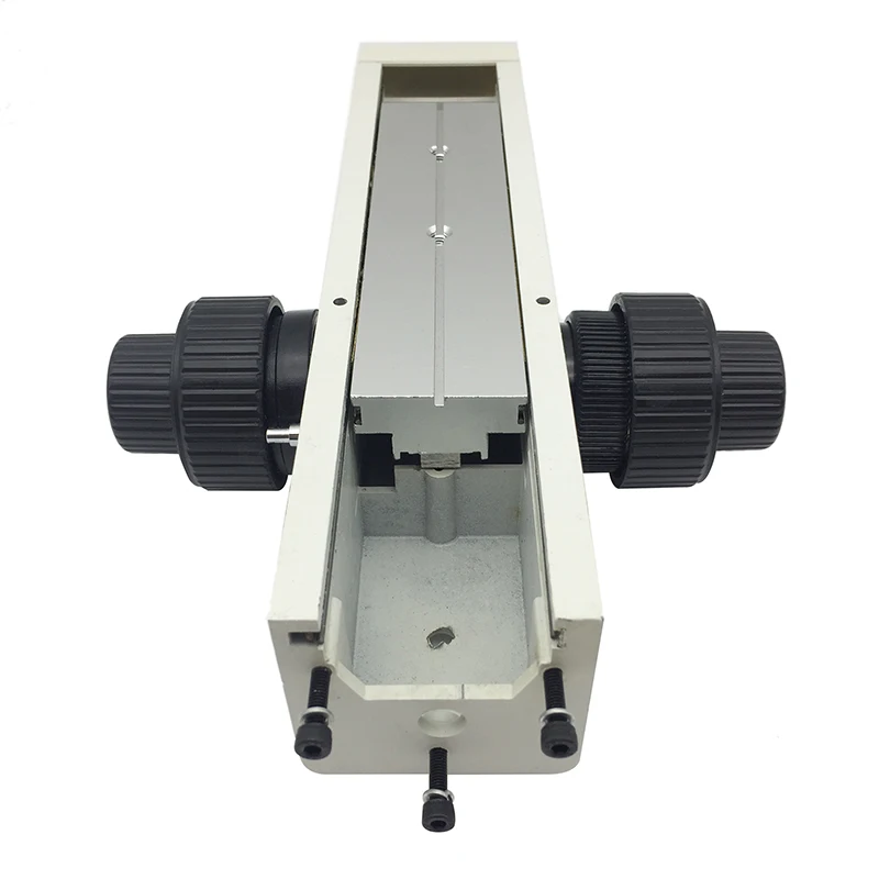 Coaxial Coarse and Fine Focusing Adjustable Mechanism Zoom Stereo Microscope Rack and Pinion Focus Arm Height 300 mm