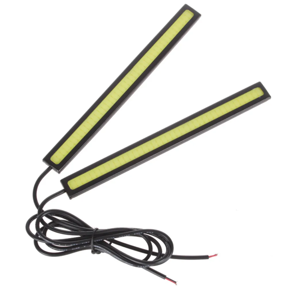 

17cm 1 Pair Concealed Installation Cob LED Car Light white 12V Daytime Running Light Lamp front Fog & Wateproof Decorative Light
