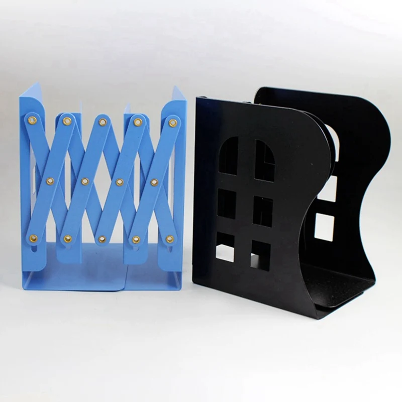 

New Creative Fashion Hollow Out Bookends Metal Foldable Book Stand School Office Supplies