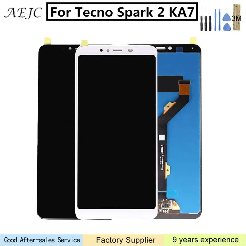 

For Tecno Spark 2 KA7 LCD with Touch Screen Digitizer Assembly Replacement 6 Inch For Tecno KA7 Screen Display