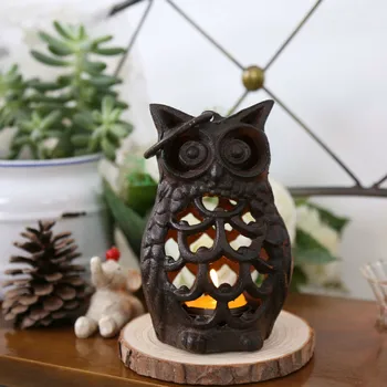 

Candle Holder Owl Metal Candlestick Wedding Decoration Antique Iron Figurines Home Room Decorative Wedding Centerpieces WZF171