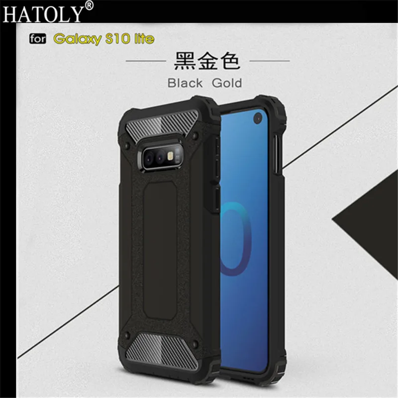 

For Samsung Galaxy S10 Lite Case Back Cover PC + TPU Silicone Armor Case For Samsung Galaxy S10 Lite Funda Phone Case Hoesje