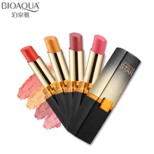 BIOAQUA Brand Glitter Shimmer Gold Lipstick Makeup Waterproof Nutritious Pigment Embellish Lips Stick Gloss Make Up Cosmetic Set