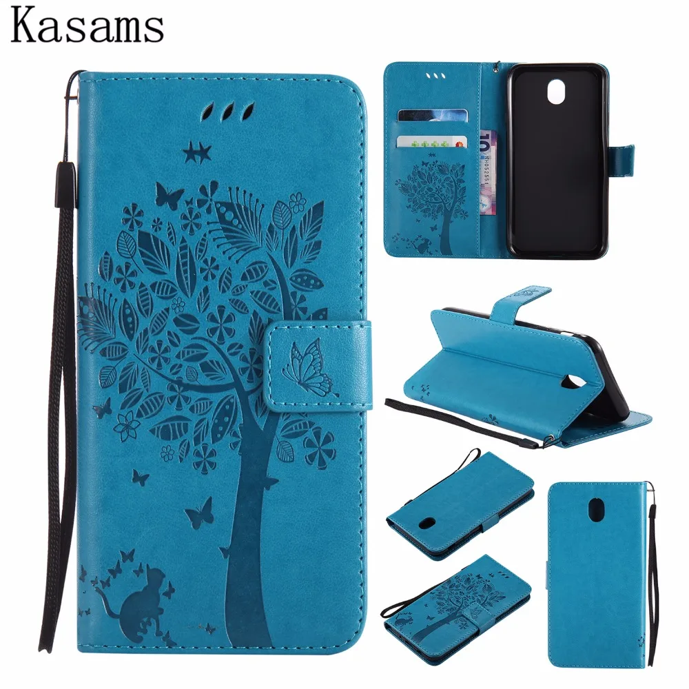 

Tree For Samsung J3 J5 J7 2017 EU version Pro SM-J330F J530F J730F J330 J530 J730 PU Leather Case Phone Shell Flip Stand Cover