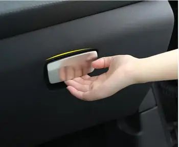 

Car Styling Stainless Steel The Glove Box Handle Light Cover Case Stickers for Peugeot 2008 2014 Accessories