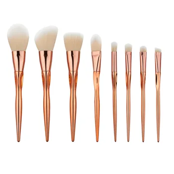 

Pro 8pcs Makeup Brushes Set Blending Eyeshadow Foundation Eye Shadow Powder Contour Cosmetic Brush Rose Gold Super Soft Women