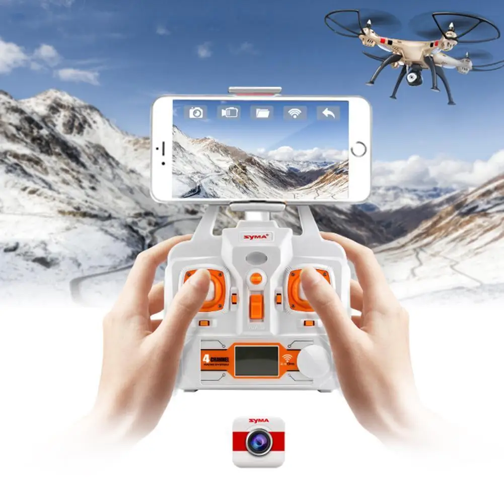 Syma X8HW 2,4G 4CH 6-Axis Gyro RC Quadcopter Drone HD Камера RTF удержания высоты и X8HG X8W X8 FPV дрона с дистанционным управлением Рождественский подарок