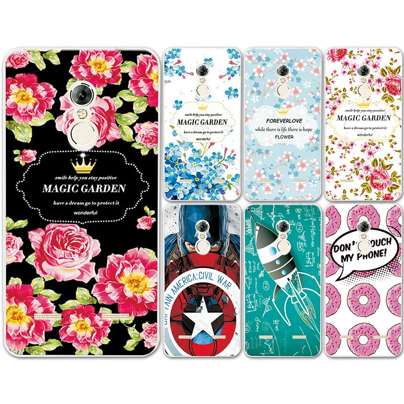 

Ample Fashion Flower Painted Soft Tpu Phone Case For Lenovo K6 5.0 inch Back Cover Fundas Capa For Lenovo K6 +Free Gift