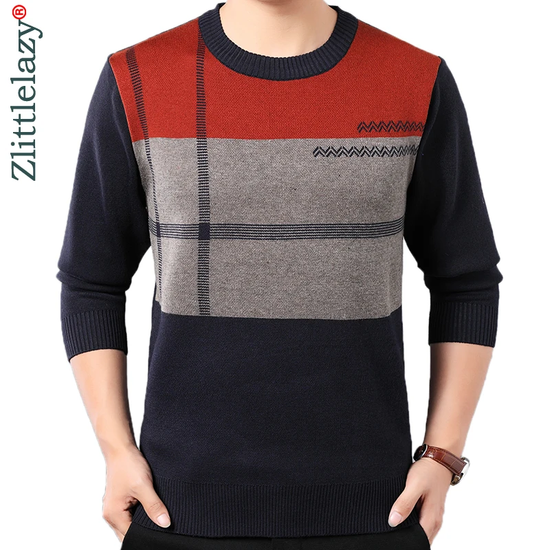 

2019 new line pull mens sweaters casual thick male pullover sweater slim fit men blusa masculina clothes jersey sweter man 31890