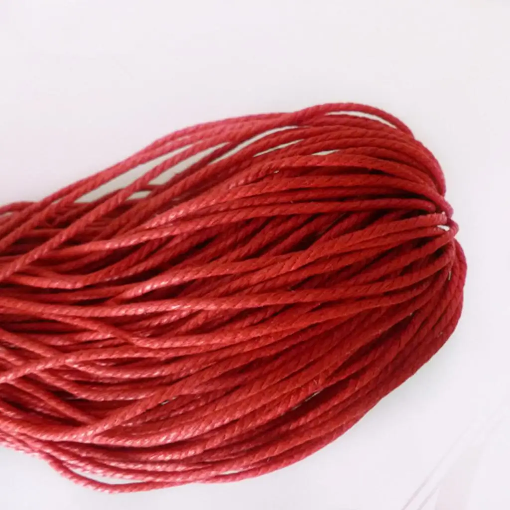 12pieces Mixed Color 2mm Round Wax Cotton Cord Thread DIY Bracelet Necklace Jewelry Beading Craft Supply
