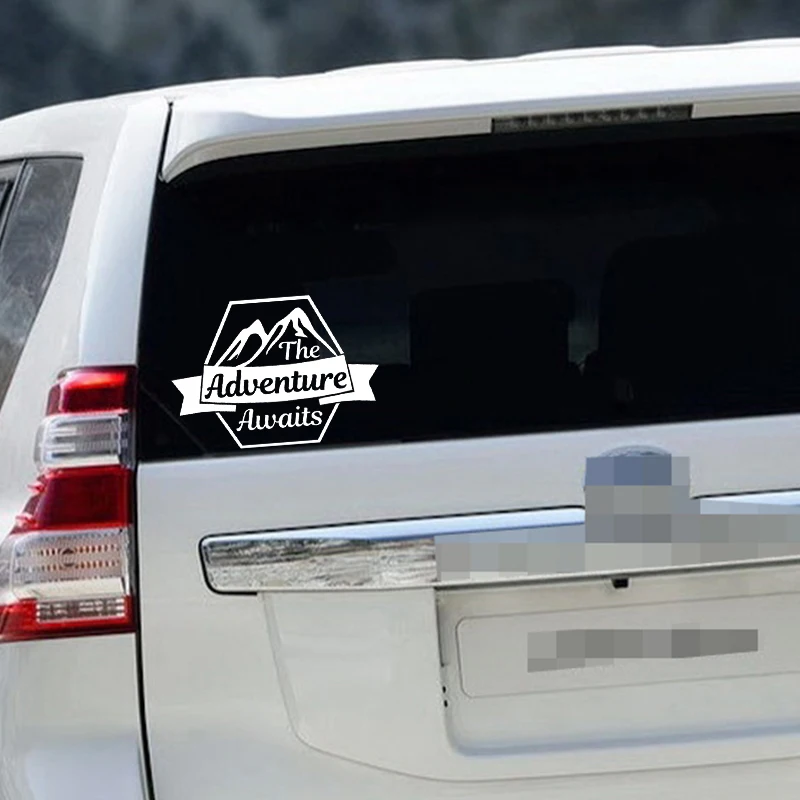 Приключения ждет автомобиль караван Campervan мотоцикл виниловая переводная