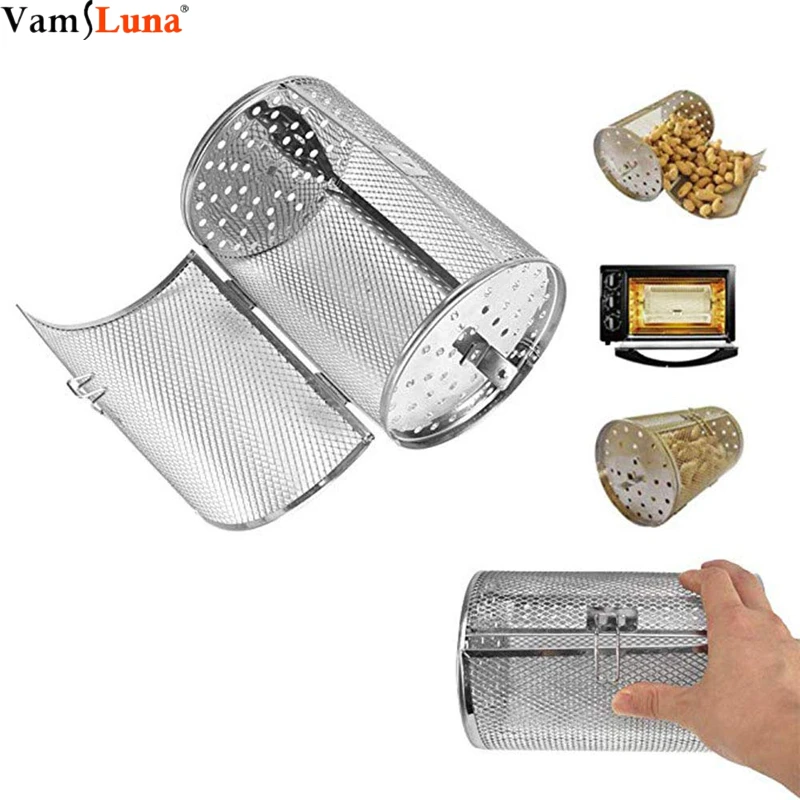 Stainless Steel Oven Basket Coffee Beans Walnuts Almonds Baking Tool Kitchen 