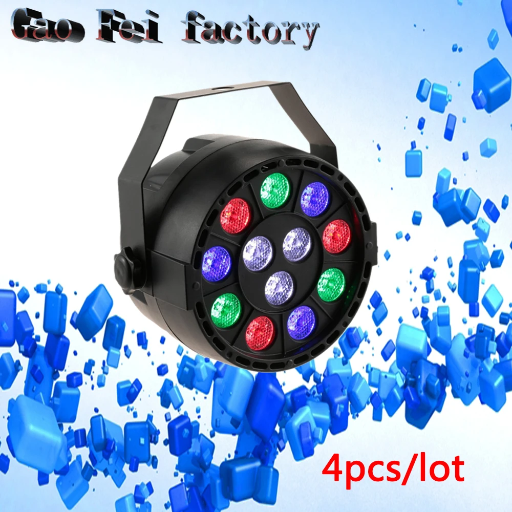 

4xlot 12x3W LED PAR light party lights RGBW DJ Equipments DMX512 Led beam disco club ktv LED Stage Effect Lighting par LED WASH