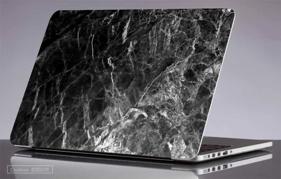 Черная мраморная текстура ноутбука полное покрытие кожи для наклейка для MacBook Air Pro retina 11 12 13 15 дюймов защитный Блокнот Наклейка кожи