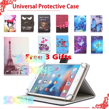 

Universal Case for Alcatel One Touch POP 8/PIXI 8/POP 8S 8 inch Tablet Printed PU Leather Stand Cover + 3 Gifts