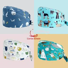 Стоматологическая Кепка с принтом для операционной комнаты, Мужская Косметическая Больничная Рабочая кепка из чистого хлопка