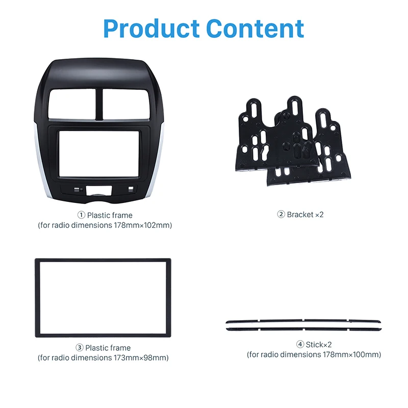 Seicane 2Din Высококачественная Автомобильная Радио фасция для 2012 Mitsubishi ASX Outlander Sport авто стерео панель наборы DVD плеер пластина рамка