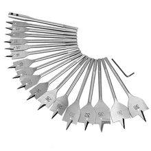 New arrival 19Pcs 11-38mm Spade Drill Bit Set with Extended Rod High Speed Steel Wood Drill Bit Set for Woodworking New arrival 19Pcs 11-38mm Spade Drill Bit Set with Extended Rod High Speed Steel Wood Drill Bit Set for Woodworking
