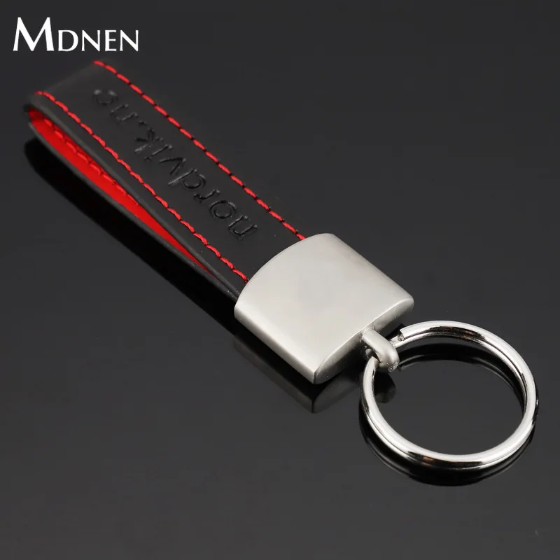 

MDNEN Simple Leather Leather Keychain Metal Auto Waist Key Chain Car Trinket Keyfob Rings Keyholder for Car Keys Man Gift