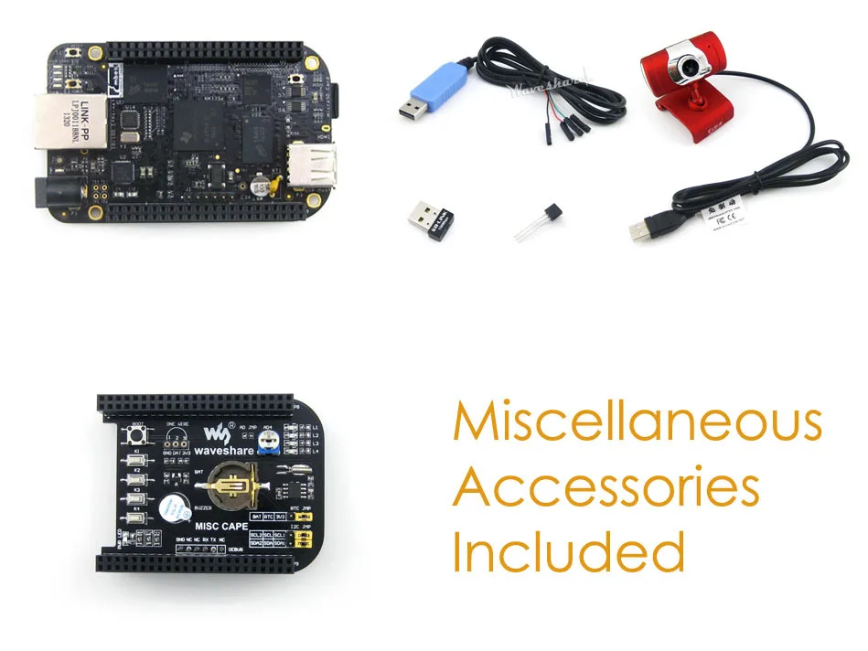 

2018 Module Beaglebone Black Arm Cortex A8 Rev C Development Board 4gb Emmc +expansion Misc Cape + Usb Wifi Camera Kit = Pack
