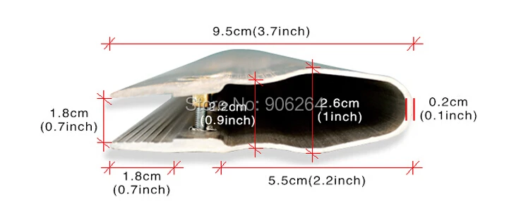 Алюминиевый сплав шелковые скребок для трафаретной печати(высота: 9,5 см длина: 1" /45 см) ручка шелковая Рамка для экрана из алюминиевого сплава печать
