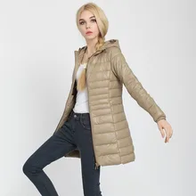 2016 New Thin Female Models Down Jacket And Long Sections Slim Large Size Hooded Winter Coat Big Yards