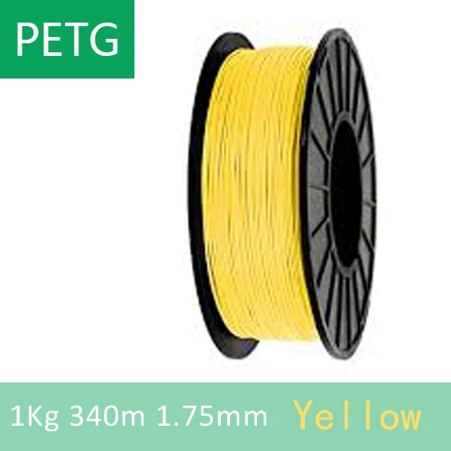 PETG Yellow 1kg Дерево/PETG/TPU = FLEX/нейлон/TABS Филамент пластик YOUSU для 3d принтера ANET ENDER/1 кг 340 м/диаметр 1,75 мм/ из города - Цвет: PETG Yellow 1kg