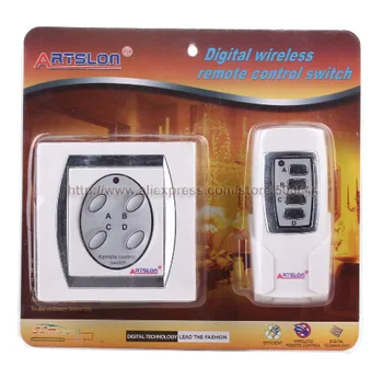

Wholesale 4 Channel Digital Wireless Remote Control Switch Light Remote Switch with Battery & DHL/UPS/FEDEX/EMS Free Shipping