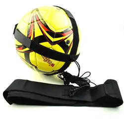 Открытый портативный спортивные черный шар с тренировочное оборудование для футбола помощь ногами оборудования Футбол ремень учебные
