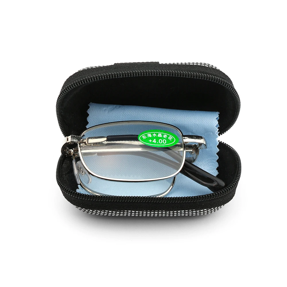 Мода+ 1,0~ 4,0 диоптрий унисекс Сверхлегкий Уход За Зрением складные очки для чтения с коробкой ультра-легкие без оправы Магнитные очки