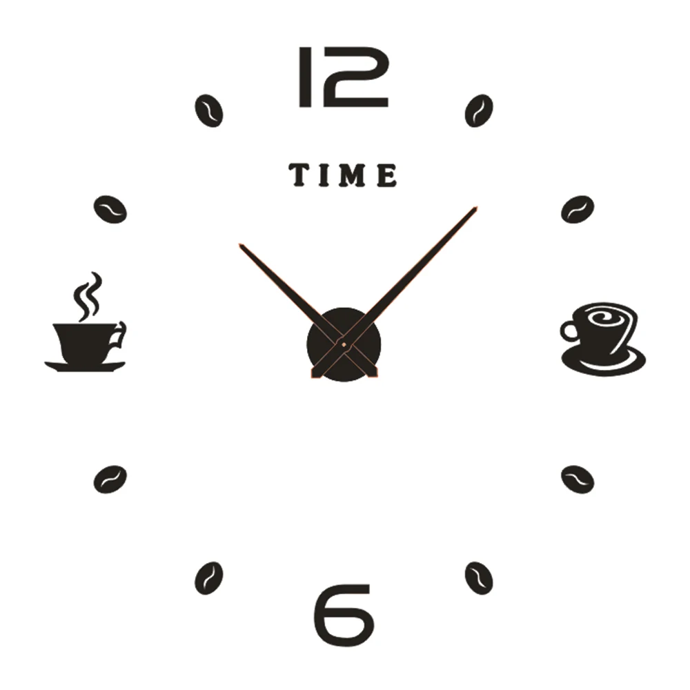3d Wall Clock Coffee Kitchen Large Modern Kitchen Clocks Diy Large