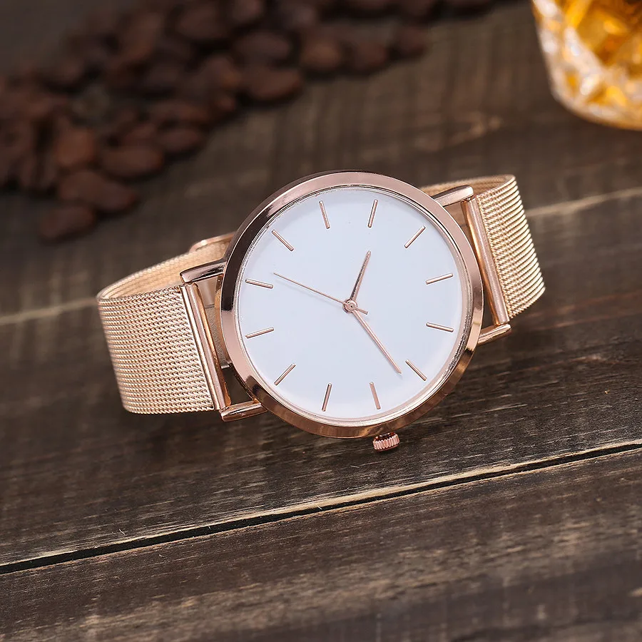 

Hot Fashion Women Simple Wrist Watch Luxury Casual Rose Gold Steel Colorful Dial Quartz Watch Relogio Feminino Drop Shipping