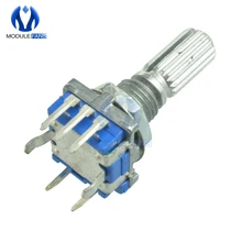 10 шт. 20 мм EC11 Diy Электронный Поворотный энкодер аудио цифровой потенциометр с выключателем ручка переключатель EC11