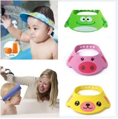 

Soft Adjustable Inflant Baby Kids Shampoo Bath Shower Cap Hat Wash Hair Shield