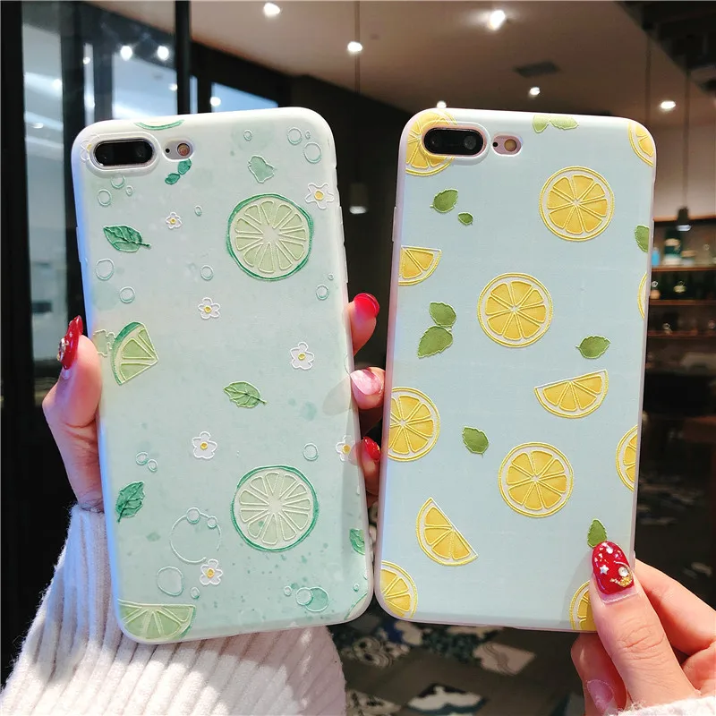 Летний чехол для iphone X XR XS Max 3D Relief Funda 6 6s 7 8 plus мягкий силиконовый |