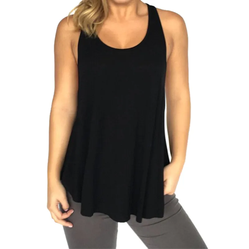 

CALOFE Women Yoga Shirts Sports Top Fitness Female Tank Top Solid Sleeveless Shirt Loose Tank Tops Sexy Backless Sportswear New