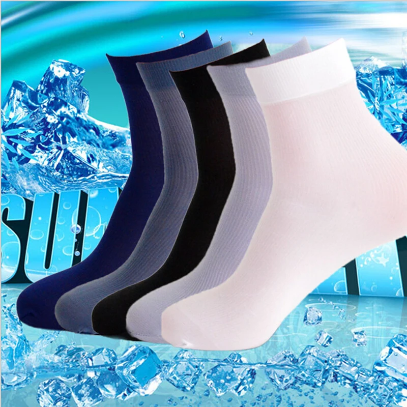 

2Pairs Mens Bamboo Fiber Breathable Summer Black Socks Newest Brand New and High Quality Fashionable Male Socks