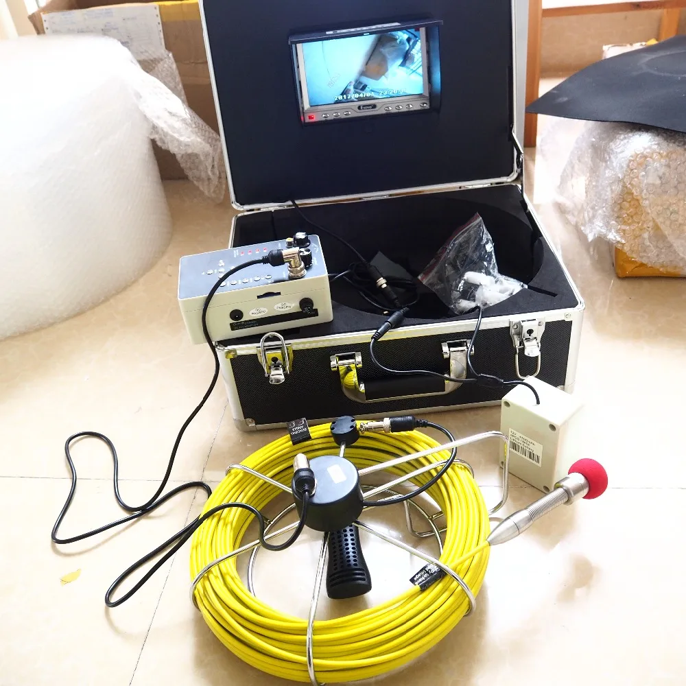 7D1 Industrial/ Home Inspection camera for exhaust pipe sewage road pipeline chimney 20-50M yellow cable waterproof Endoscope 7D1 Industrial/ Home Inspection camera for exhaust pipe sewage road pipeline chimney 20-50M yellow cable waterproof Endoscope