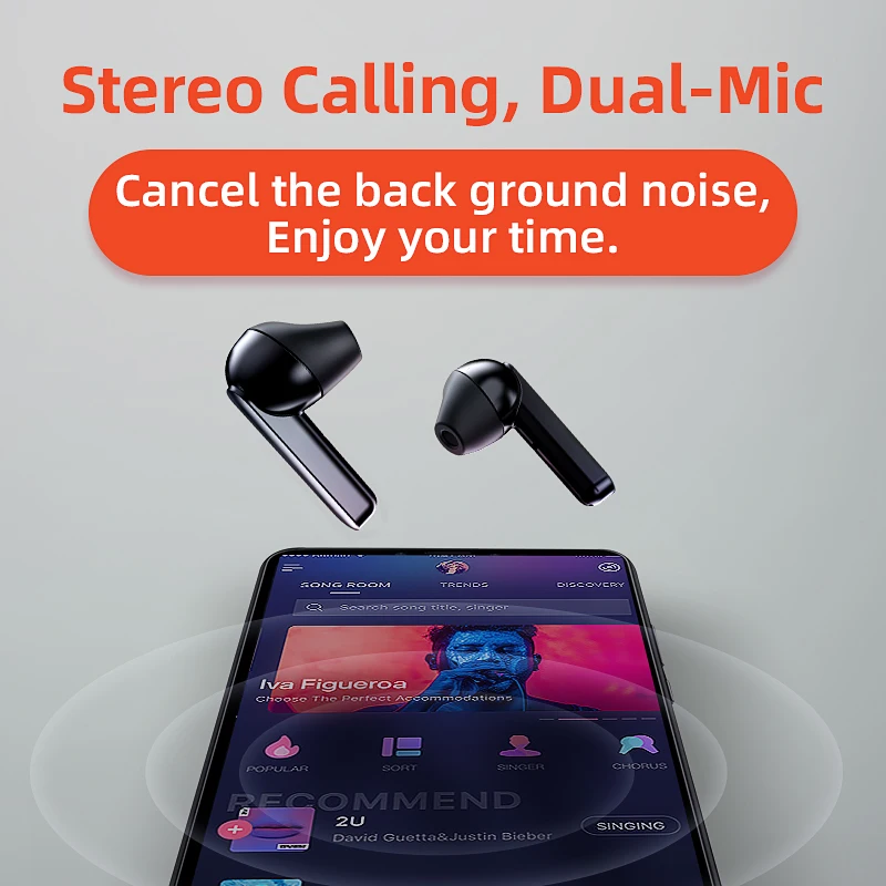 Беспроводные наушники QCY T3 TWS сенсорные Bluetooth V5.0 3D Stereo 2 микрофона|Наушники и