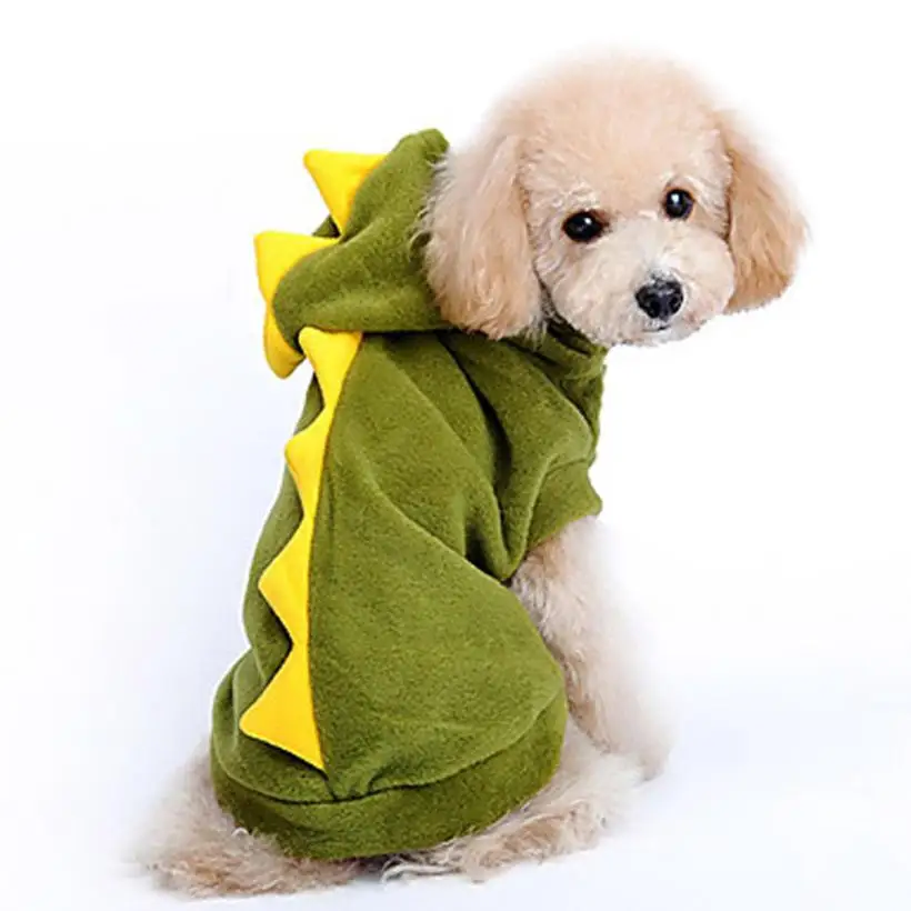 

Attractive Lovely Sweet Green Fashion DINOSAUR Pet Dog Coat Hoodie Clothes Puppy Costume Soft Jacket Funny Dogs Costumes