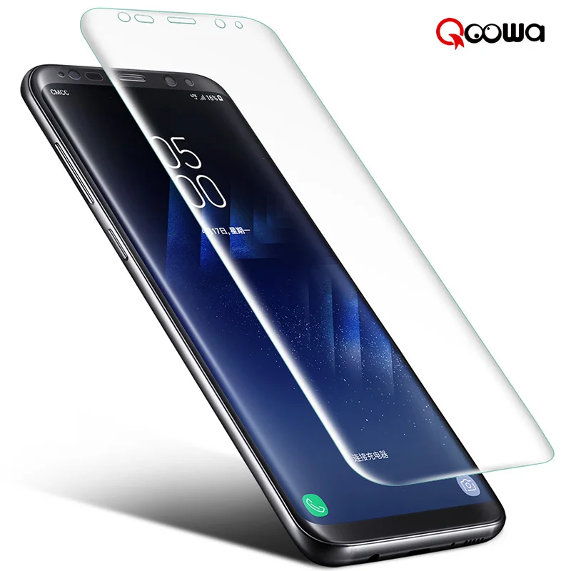 

QOOWA Brand 3D Curved Full Cover Soft PET Screen Protector for Samsung Galaxy S8 / S8 Plus HD Clear Anti-scratch Protective Film