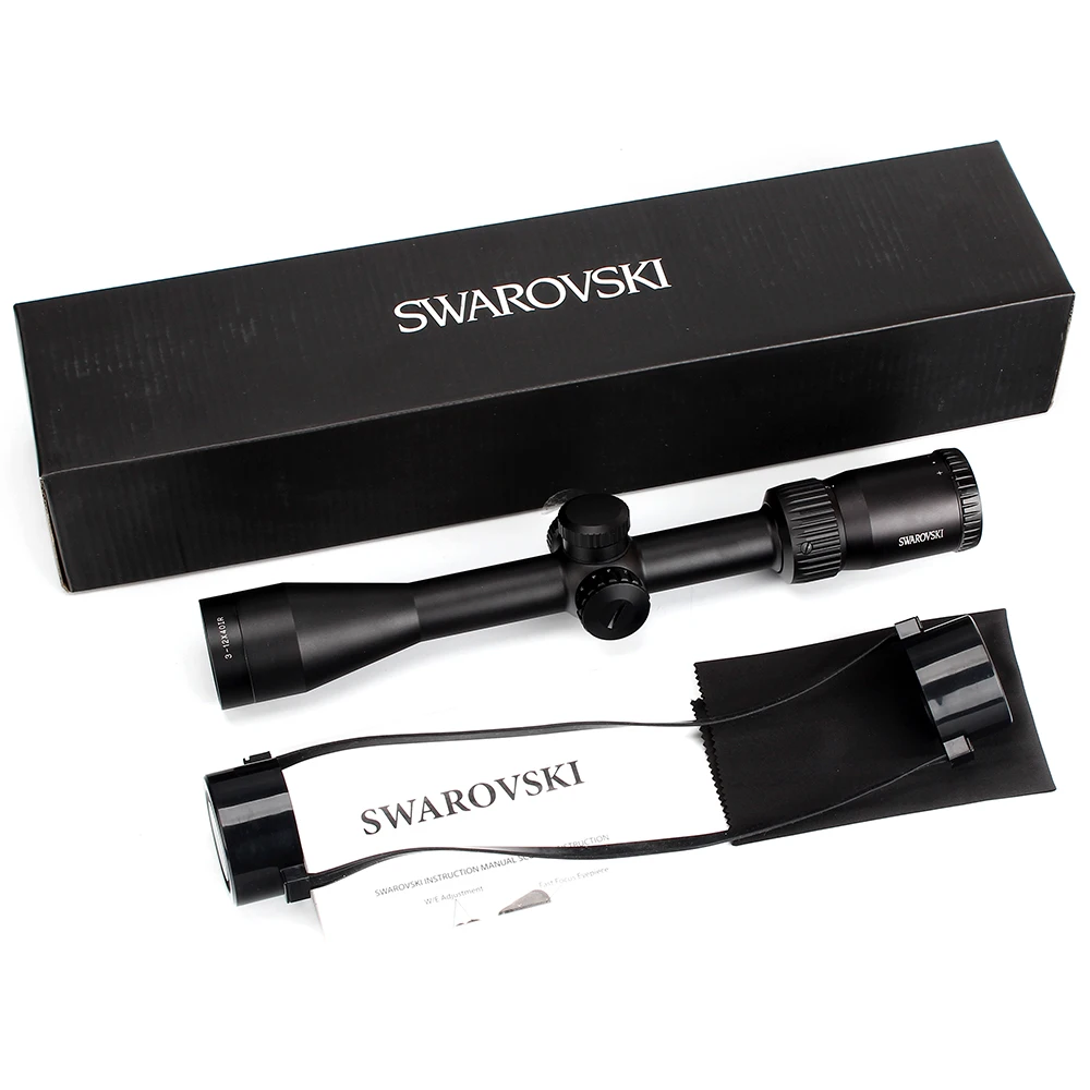 China SWAROVSKl 3-12X40 IR Riflescope F191 Red Illuminated Glass Etched Reticle Turrets Reset Full Size Hunting Rifle Scopes (11)