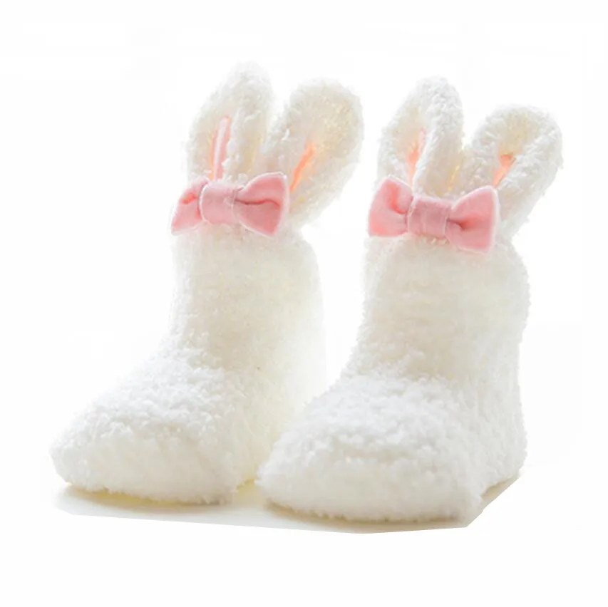 new arrival 3 pair anti slip baby girl socks cute rabbit shape winter